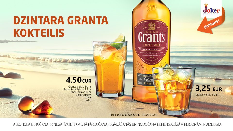 Akcija: Grant’s viskijs!