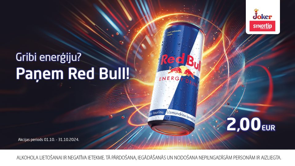 Akcija: Uzlādē enerģiju ar Red Bull!