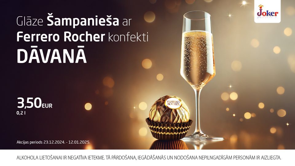 Glāze Šampanieša ar Ferrero Rocher konfekti DĀVANĀ!