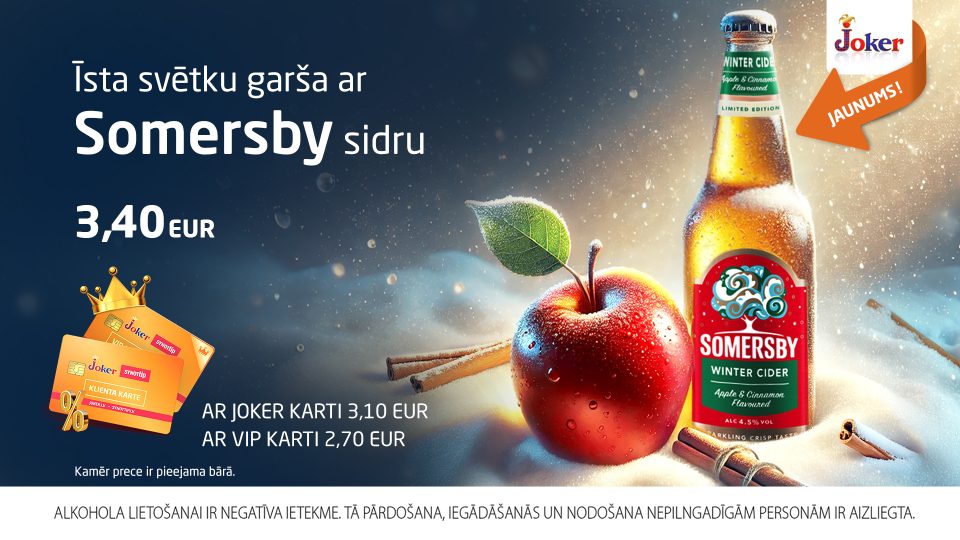 JAUNUMS! Somersby sidrs ar ābolu un kanēli!