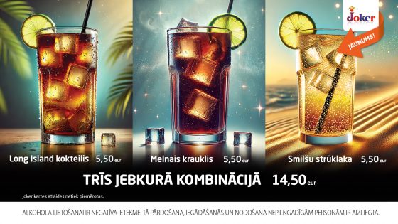 Trīs jauni kokteiļi Jelgavā, Rīgas ielā 57a!